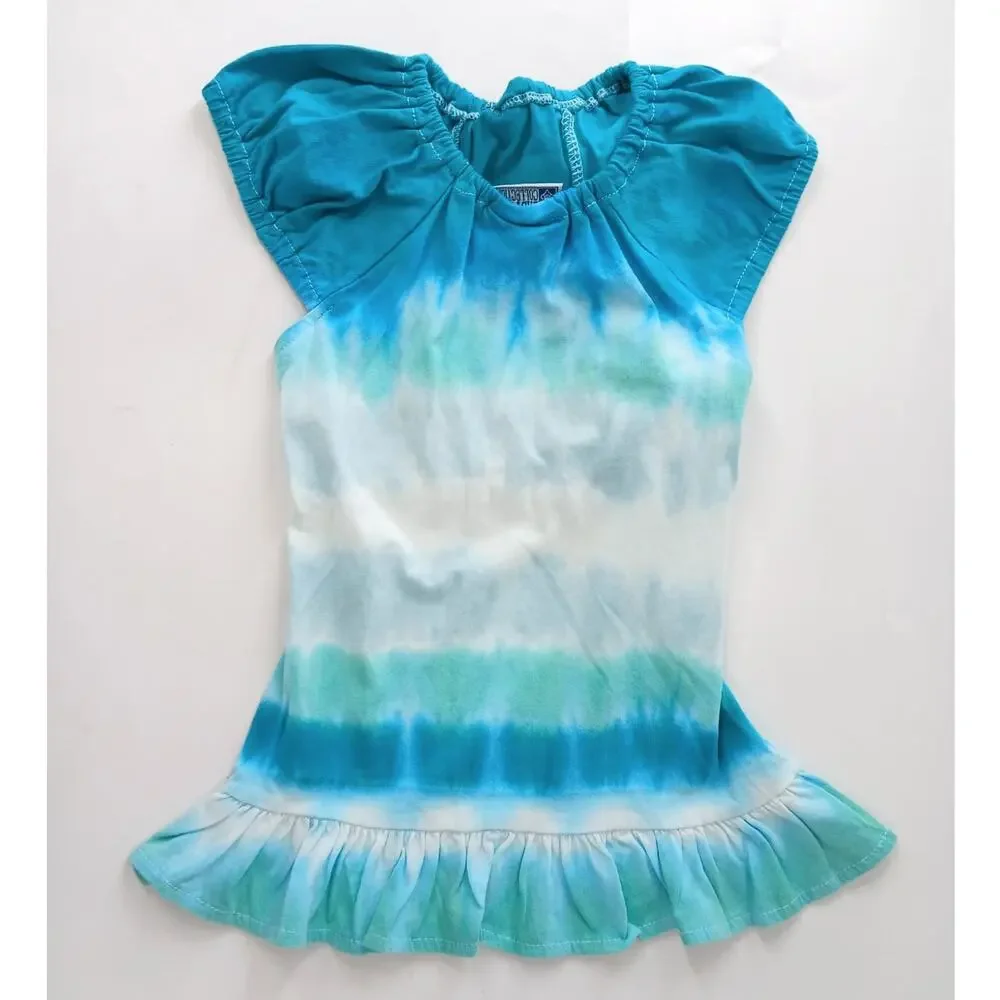 East Side Collection Tie Dye Dog Pet Dress Cotton Blue Size Medium